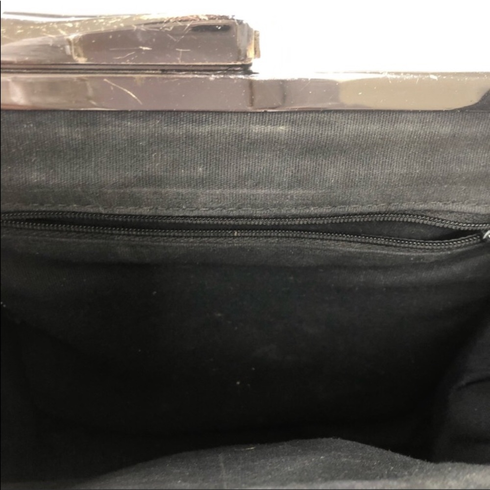 Genuine leather black croc look bag - Picture 5 of 7